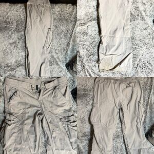 Divided Gray Cargo Pants Relaxed Fit Cotton Blend